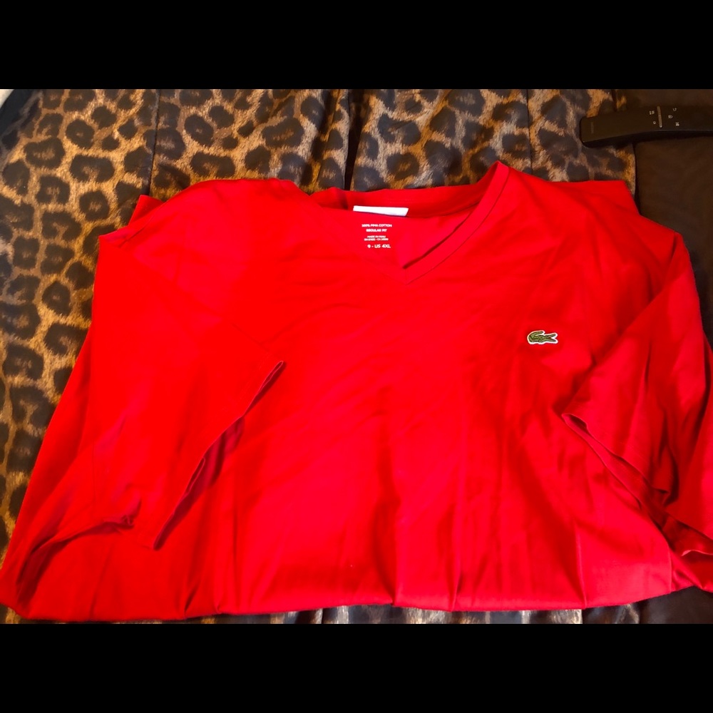MENS Lacoste V-neck T-shirt
